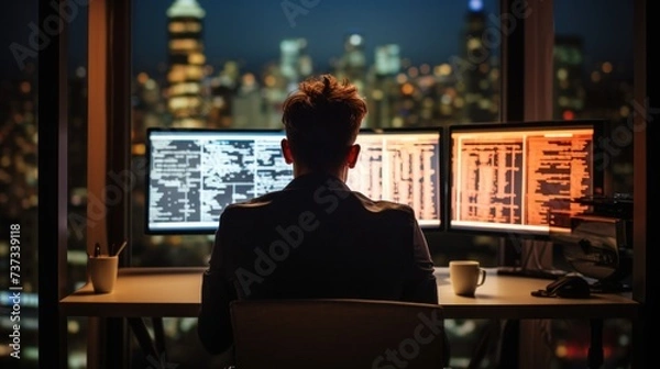 Fototapeta IT professionals work in peace and quiet and develop their programming skills