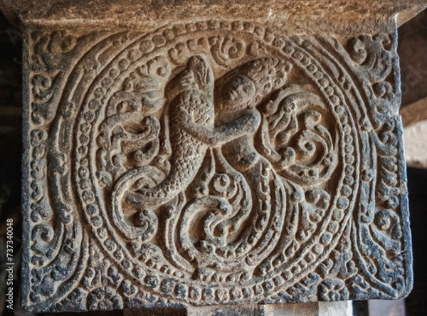 Fototapeta The Badami cave temples are an example of cave temple architecture from the early Chalukya dynasties. India