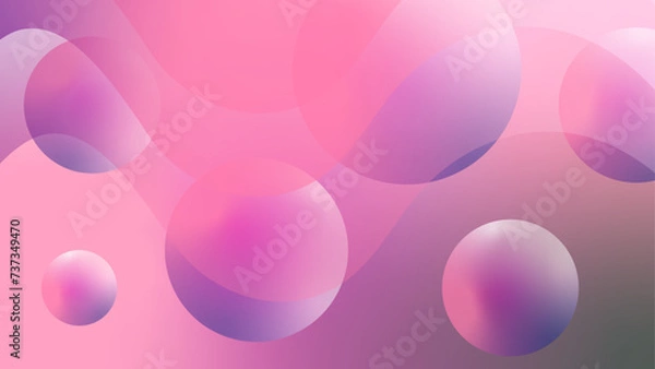 Obraz  pink abstract background with circles