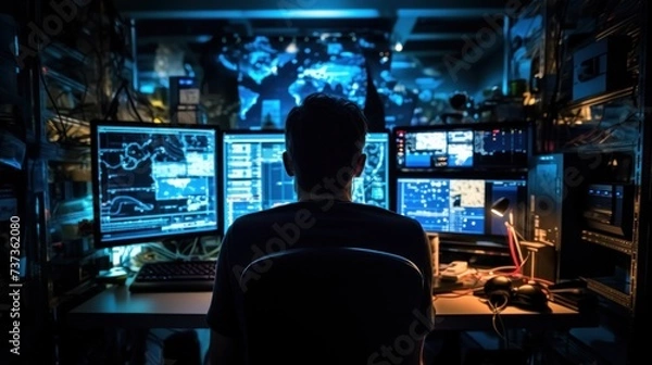 Fototapeta IT professionals work in peace and quiet and develop their programming skills