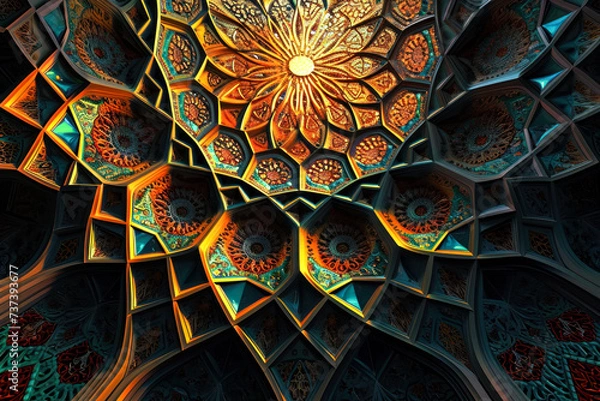 Fototapeta abstract multicolored fractal