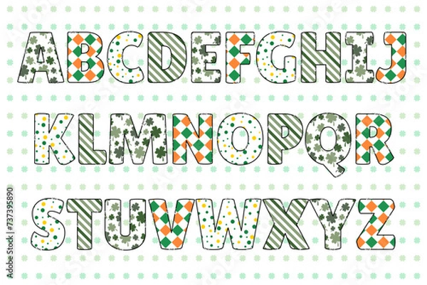 Obraz Handcrafted Saint Patrick letters color creative art typographic design