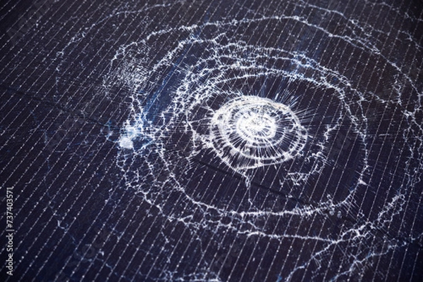 Obraz Damaged solar panel from hail