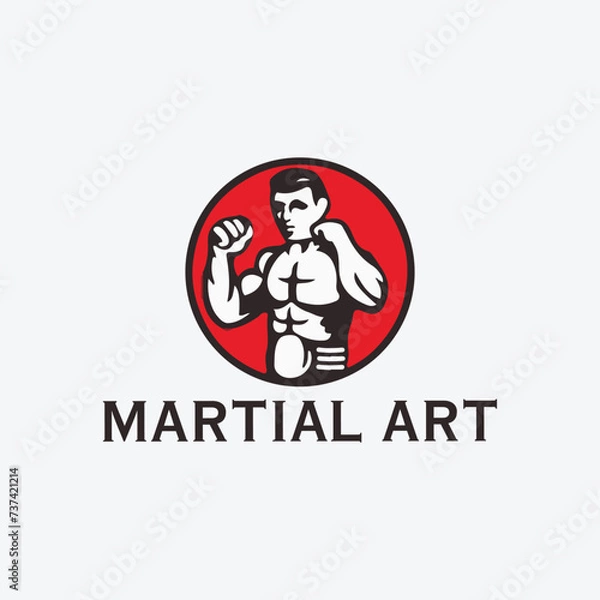 Fototapeta martial art logo design vector
