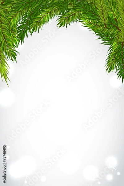 Obraz Vector Christmas background with tree, place for text