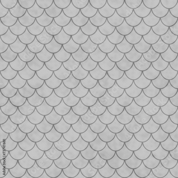 Fototapeta Gray Shell Tiles Pattern Repeat Background