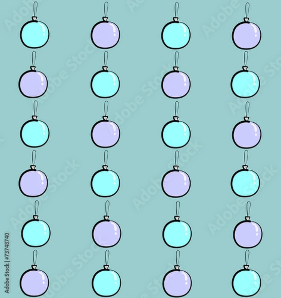 Fototapeta Christmas balls texture