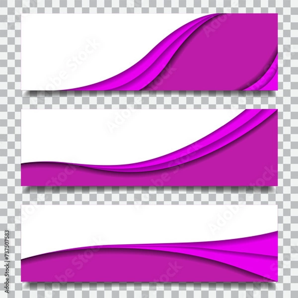 Fototapeta Collection of banners for design. Sale label message for advertising. Vector