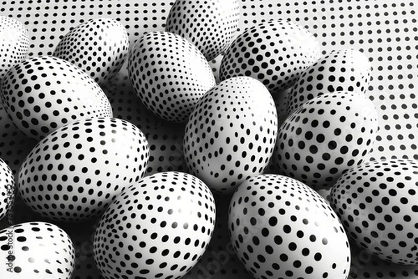 Fototapeta Easter eggs abstract background