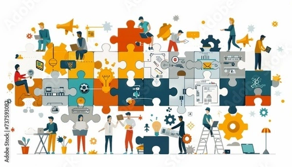 Obraz Continuous Learning and Professional Development, a culture of continuous learning and professional development with an image showing employees participating in training programs,