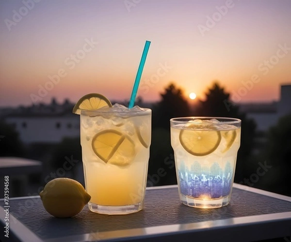 Obraz glass of summer lemonade