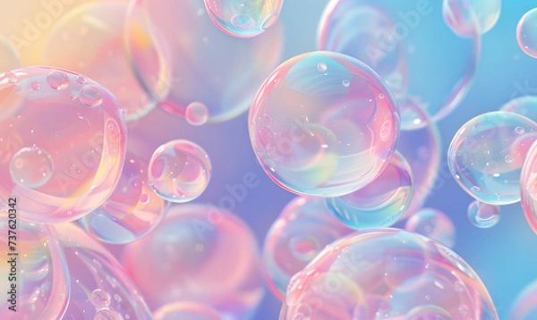 Obraz abstract background with bubbles,Generative AI
