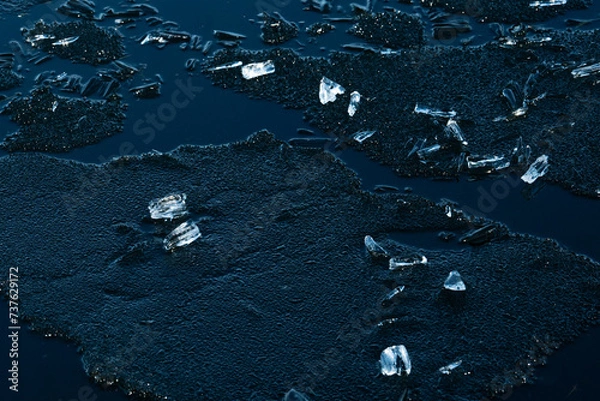 Obraz water and ice on the lake 
