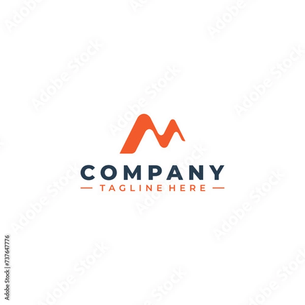 Obraz initial letter m logo design