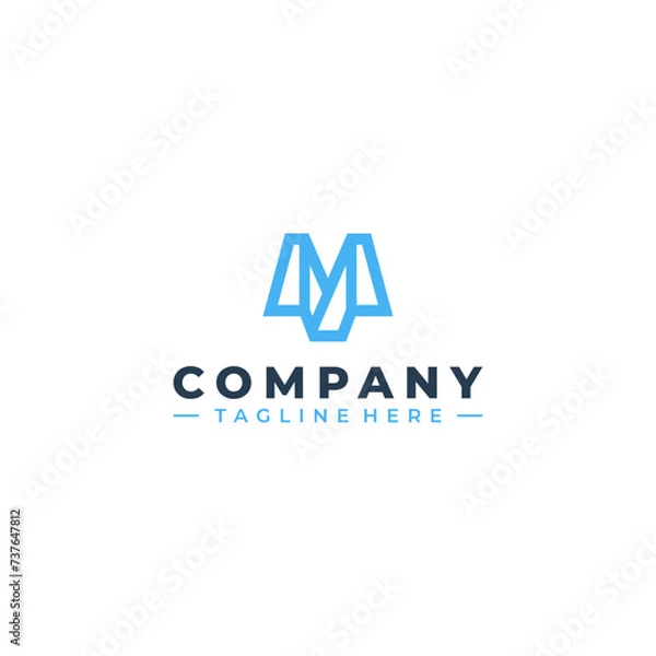 Fototapeta initial letter m logo design