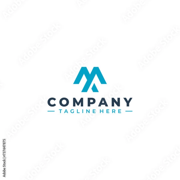 Fototapeta initial letter m logo design