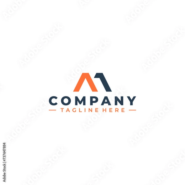 Fototapeta initial letter m logo design