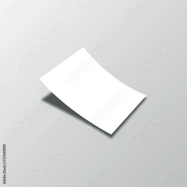 Obraz A4 Format Paper Mockup. Presentation View of A4 Paper.
