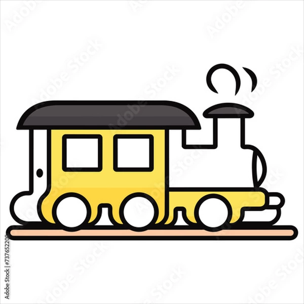 Fototapeta train illustration