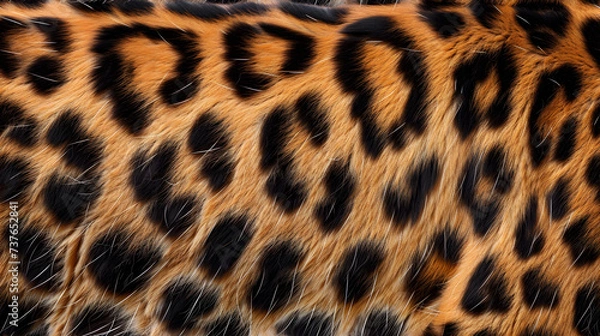 Fototapeta leopard fur skin texture pattern background wallpaper