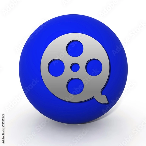 Fototapeta film circular icon on white background