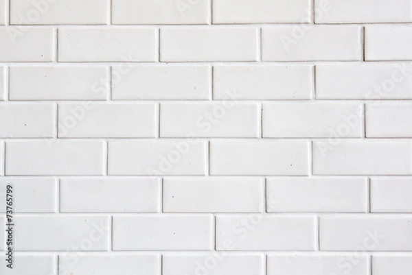 Obraz White brick wall with high resolution.
