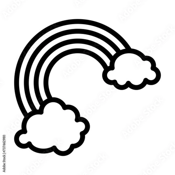 Fototapeta rainbow line icon