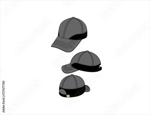 Obraz Boné vetorizado cinza e preto