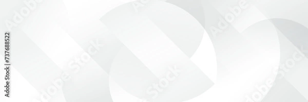 Fototapeta Abstract white Geometric banner design background.