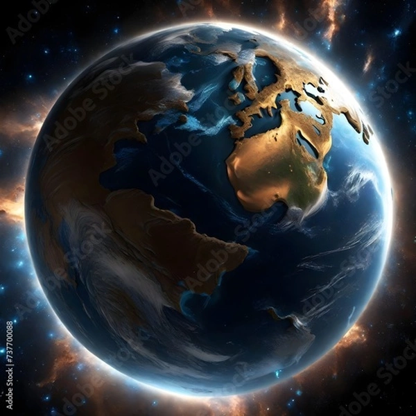 Obraz earth and moon