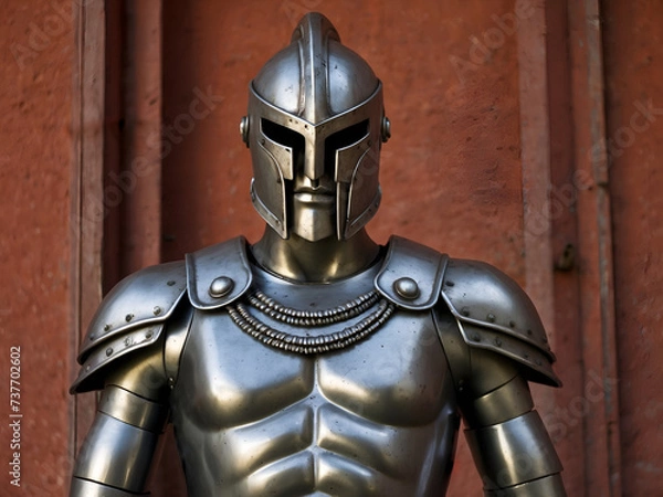 Fototapeta Knight in silver armor