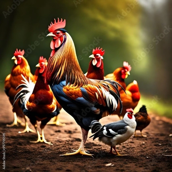 Obraz rooster in the farm
