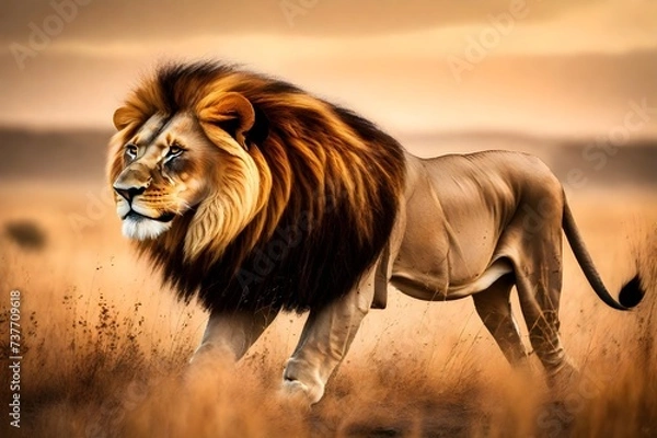 Obraz lion in the sun