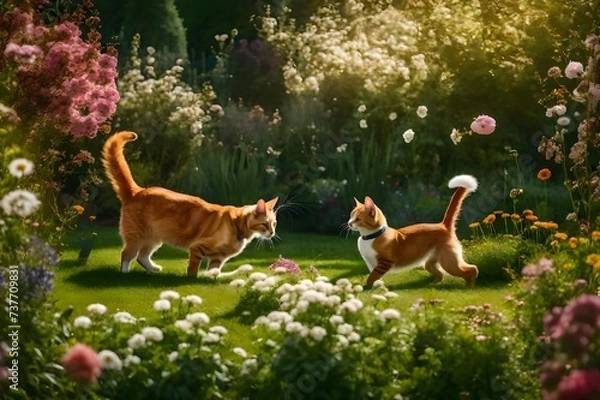 Obraz cat playing with a ball