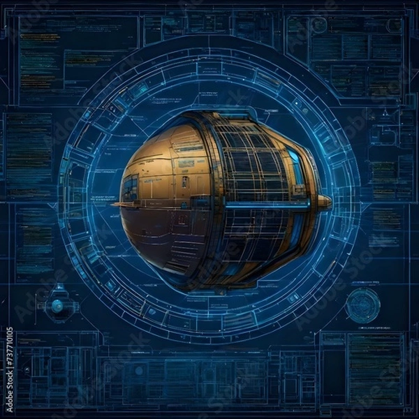 Obraz blueprint of the world