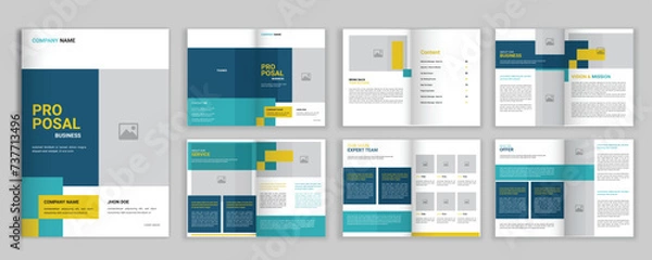 Fototapeta Project Proposal Template, Modern Proposal Print template Design