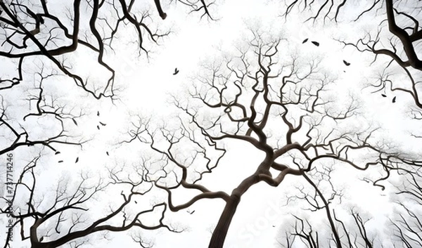 Obraz branches silhouette