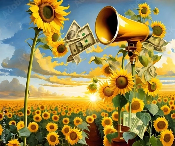 Obraz sunflowers in a field