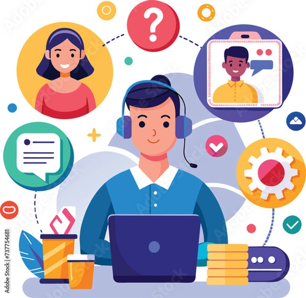 Fototapeta Help Support Art Vector 