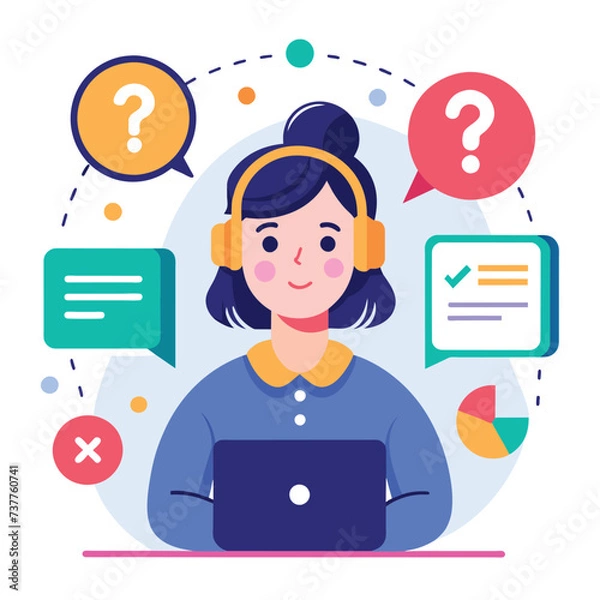 Fototapeta Help Support Vector Design 