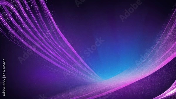 Fototapeta Abstract Design with Sparkling Purple Waves