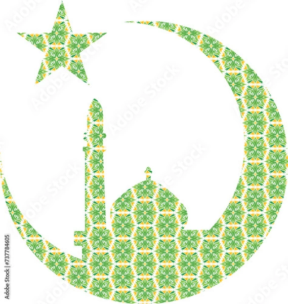 Obraz Eid mubarak icon vectoe illustration eps