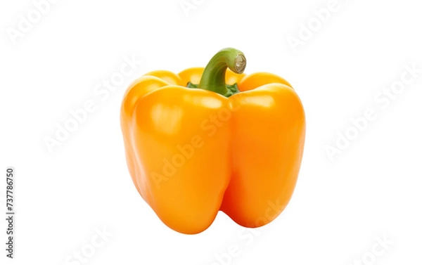 Fototapeta Crisp Bell Pepper Portrait on white background
