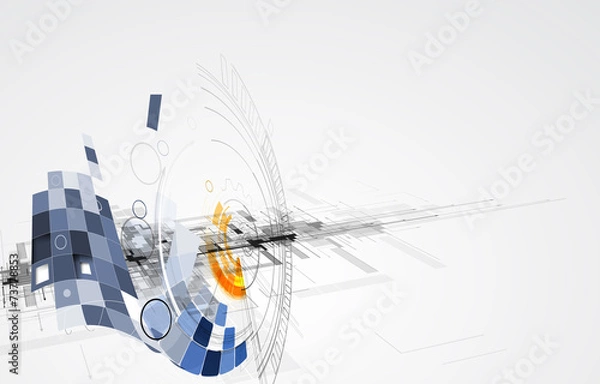 Fototapeta abstract technology background Business & development direction