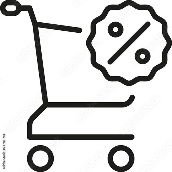 Fototapeta Regular Flashsale Black Friday 02 Icon in Line Style