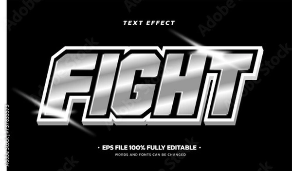 Obraz Free vector fight gaming text effect editable