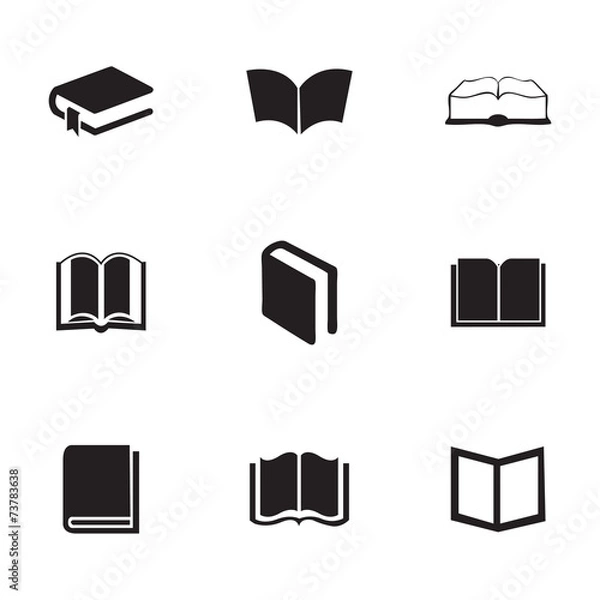 Obraz Vector schoolbook icons set