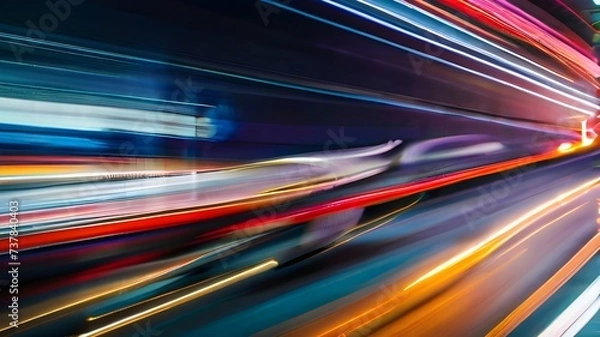 Obraz traffic in motion blur