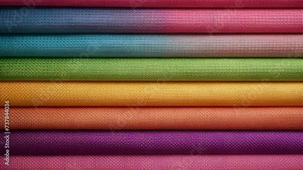 Fototapeta Wave texture abstract fabric. Multicolor textile background