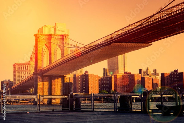 Fototapeta Brooklyn Bridge Sunset